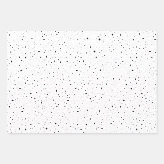 boho Stars Weihnachten und Feiern Design Geschenkpapier Set (Vorderseite)