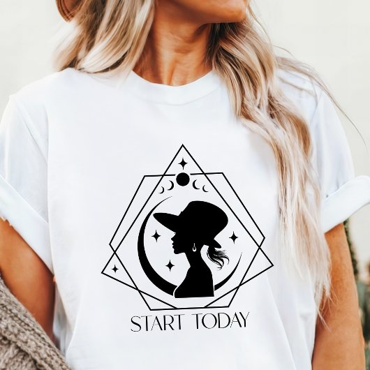 Boho starten heute geometrische Frau Inspiration Tri-Blend Shirt