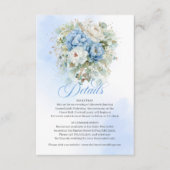 Boho-Staubblau-Blumen-Eukalyptus-Details Karte (Vorderseite)