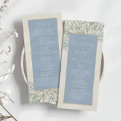 Boho-Staubblaues Hochzeitsprogramm Programm