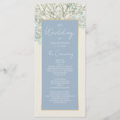 Boho-Staubblaues Hochzeitsprogramm Programm (Vorderseite)