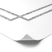 Boho staubige blaue und silberne Glitzer Taufe Wil Poster (Ecke)