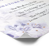 Boho staubige lila lila blauen pink signatur geträ poster (Ecke)