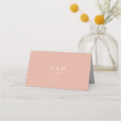 Boho staubige Rosa-Laubkäfer moderne chinesische H Platzkarte (Rückseite)