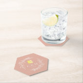 Boho staubige Rosa-Laubkäfer moderne chinesische H Untersetzer (Vor Ort)