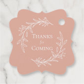 Boho staubige Rosa Laubkranz Dank chinesischer Hoc Geschenkanhänger (Rückseite)