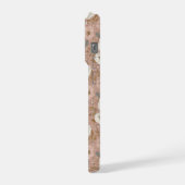 Boho Staubige Rosenblume Beige Blumenmuster iPhone Hülle (Linke Seite)