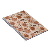 Boho-Staubrose-Blumen-Beige-Blumenmuster Notizblock (Rechte Seite)