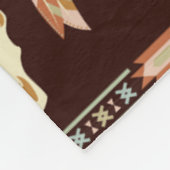 Boho-Steer-Muster Fleecedecke (Ecke)