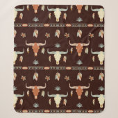 Boho-Steer-Muster Sherpadecke (Vorderseite)