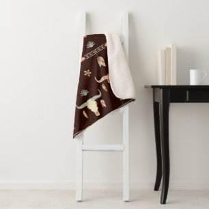 Boho-Steer-Muster Sherpadecke