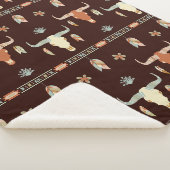 Boho-Steer-Muster Sherpadecke (3/4)