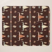 Boho-Steer-Muster Sherpadecke (Vorderseite (Horizontal))