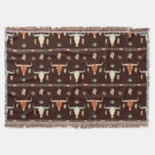 Boho Steer Pattern Decke (Vorderseite)