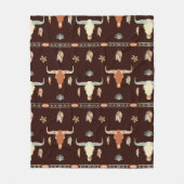 Boho Steer Pattern Fleecedecke (Vorderseite)