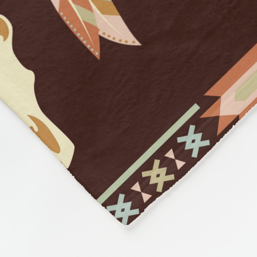 Boho Steer Pattern Fleecedecke (Ecke)
