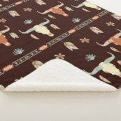 Boho Steer Pattern Sherpadecke (3/4)