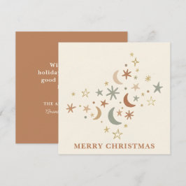 Boho-Sternenhaufen-Weihnachten Feiertagskarte