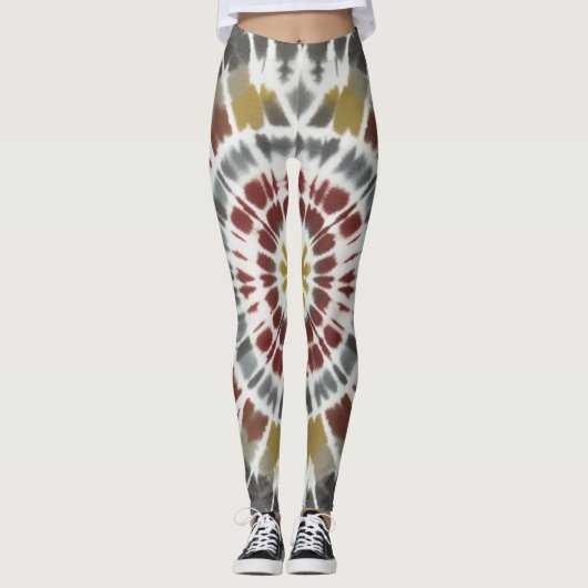 Boho Sternexplosion Gefärbte Krawatte Leggings (Vorderseite)