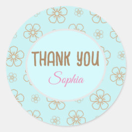 Boho Sticker Thank you floral | Aufkleber custom 
