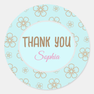 Boho Sticker Thank you floral | Aufkleber custom