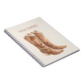 Boho-Stiefel Cowgirl Notizblock (Rechte Seite)