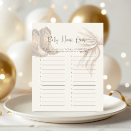 Boho Stiefel oder Bows Gender Reveal Baby Name Gam