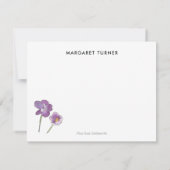 Boho Stiefmütterchen Whimsical Hand-Illustrierte W Dankeskarte (Rückseite)