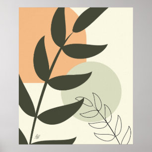 Boho-Stil-Blatt-Abstrakt Poster