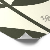 Boho-Stil-Blatt-Abstrakt Poster (Ecke)