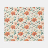 Boho Stil Blume Muster hellen Farben Fleecedecke (Vorderseite (Horizontal))