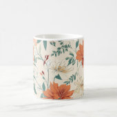 Boho Stil Blume Muster hellen Farben Kaffeetasse (Mittel)