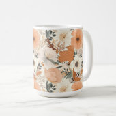 Boho Stil Blume Muster hellen Farben Kaffeetasse (VorderseiteRechts)
