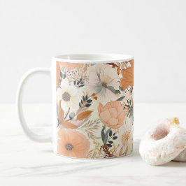 Boho Stil Blume Muster hellen Farben Kaffeetasse