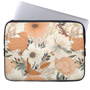 Boho Stil Blume Muster hellen Farben Laptopschutzhülle