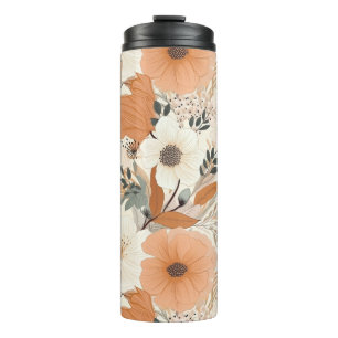 Boho Stil Blume Muster hellen Farben Thermosbecher