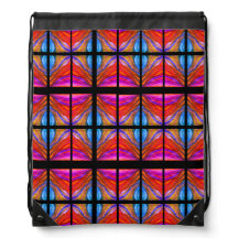 Boho Stil Design Drawstring Backpack