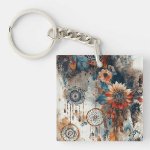 Boho Stil-Design mit Träumern Schlüsselanhänger