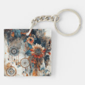 Boho Stil-Design mit Träumern Schlüsselanhänger (Rückseite)