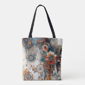 Boho Stil-Design mit Träumern Tasche (Rückseite)