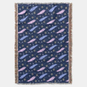 Boho-Stil Federn Muster. Decke (Vorderseite Vertikal)