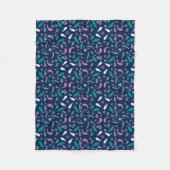 Boho-Stil Federn Muster Fleecedecke (Vorderseite)