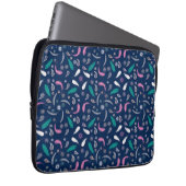 Boho-Stil Federn Muster Laptopschutzhülle (Vorne Rechts)