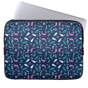 Boho-Stil Federn Muster Laptopschutzhülle