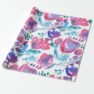 boho Stil florale rustikale Hand gezeichnete Abbil Geschenkpapier