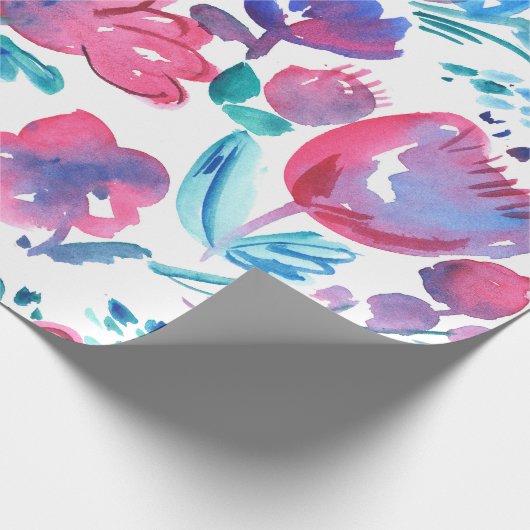 boho Stil florale rustikale Hand gezeichnete Abbil Geschenkpapier (Ecke)