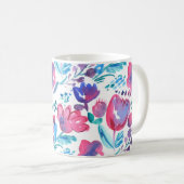 boho Stil florale rustikale Hand gezeichnete Abbil Kaffeetasse (VorderseiteRechts)