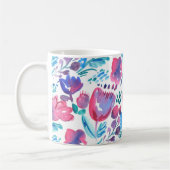 boho Stil florale rustikale Hand gezeichnete Abbil Kaffeetasse (Links)