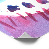 boho Stil florale rustikale Hand gezeichnete Abbil Poster (Ecke)