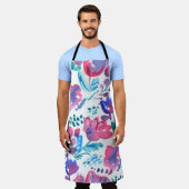 boho Stil florale rustikale Hand gezeichnete Abbil Schürze (Getragen)